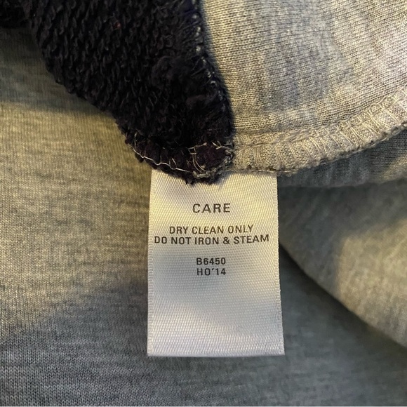 Madewell Crosswalk Pullover Sweatshirt Gray Heather Navy Medium - Picture 5 of 7